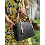 Just Polo Kadın Orijinal 5 Bölmeli Şık El ve Omuz Çantası Shoulder Bag 26 x 24 - Tek Ebat - Siyah - Camel