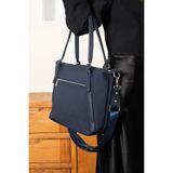 Just Polo Kadın Orijinal Büyük Boy Lakost Kumaş Lüks El ve Omuz Çantası Shopper 27 x 32 cm - Tek Ebat - Lacivert
