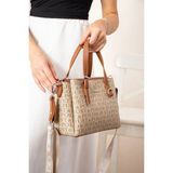 Just Polo Kadın Orijinal Just Polo Ayarlanabilir Askılı Şık El ve Omuz Çantası Shopper Ebat : 18 x 25 cm - Vizon Taba