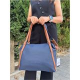 Just Polo Kadın Orijinal Just Polo Büyük Boy Lakost Kumaş Lüks El ve Omuz Çantası Shopper 27 x 32 cm