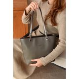 Just Polo Kadın Orijinal Yeni Sezon Büyük Boy Lüks El Çantası Shopper Ebat : 25 x 30 cm - Tek Ebat - Gri