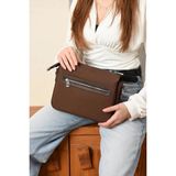 Just Polo Kadın Orijinal Yeni Sezon Lakos Omuz Çantası Shopper Ebat : 21 x 28 cm - Tek Ebat - Kahverengi