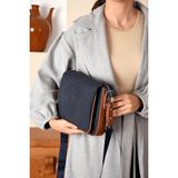 Just Polo Kadın Orijinal Yeni Sezon Omuz Çantası Shopper Ebat : 21 x 28 cm - Tek Ebat - Lacivert - Taba