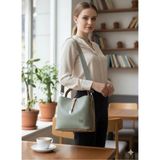 Just Polo Kadın Orta Boy 3 Bölmeli Ayarlanabilir Askılı Şık El & Omuz Çantası Shoulder Bag Ebat : 22 x 20 cm - Tek Ebat - Yeşil - Camel