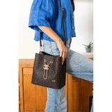 Just Polo Kadın Orta Boy Ayarlanabilir Askılı El ve Omuz Çantası Ebat: 22 x 23 cm Shopper - Kahverengi