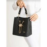 Just Polo Kadın Orta Boy Ayarlanabilir Askılı El ve Omuz Çantası Ebat: 22 x 23 cm Shopper - Siyah