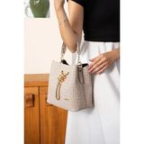 Just Polo Kadın Orta Boy Ayarlanabilir Askılı El ve Omuz Çantası Ebat: 22 x 23 cm Shopper - Tek Ebat - Taş