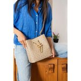 Just Polo Kadın Orta Boy Ayarlanabilir Askılı El ve Omuz Çantası Ebat: 22 x 23 cm Shopper - Tek Ebat - Vizon