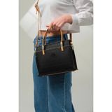 Just Polo Kadın Orta Boy Su Geçirmez Şık Konforlu El ve Omuz Çantası Shopper 234045PC - Tek Ebat - Siyah Taba