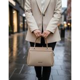 Just Polo Kadın Şık ve Lüx El & Omuz Çantası Ebat 18 x 26 cm Shopper - Bej