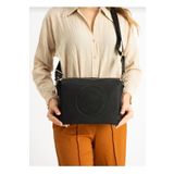 Just Polo kadın SİYAH 6 bölmeli omuz ve çapraz çantası TYCET076006