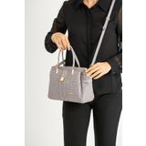 Just Polo Kadın Siyah Monogram El Ve Omuz Çantası Yeni Sezon 2201MH