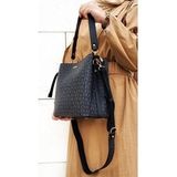 Just Polo Kadın Siyah Suni Deri İki Askılı Çantası Basic Koleksiyonu ile Şık Tasarım