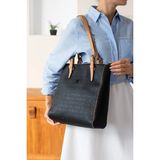Just Polo Kadın Siyah-Taba Büyük Boy Omuz ÇANTASI-BD4067 - Siyah - Taba
