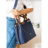 Just Polo Kadın Su Geçirmez Ayarlanabilir Askılı Büyük Boy Lüks Omuz Çantası Shoulder Bag Ebat: 27 x 30 cm - Tek Ebat - Lacivert
