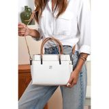 Just Polo Kadın Su Geçirmez Şık Konforlu El ve Omuz Çantası Shopper Ebat : 22 x 25 cm - Tek Ebat