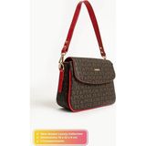 Just Polo Kadın Su Geçirmez Şık ve Konforlu Orta Boy Omuz Çantası Shopper P232197PC - Tek Ebat - Kahverengi - Kırmızı