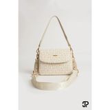 Just Polo Kadın Su Geçirmez Şık ve Konforlu Orta Boy Omuz Çantası Shopper P232197PC - Tek Ebat - Krem