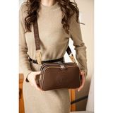 Just Polo Kadın Vizon Kahve 5 Bölmeli Çapraz Omuz Çantası 236000PC - Tek Ebat - Vizon - Kahve
