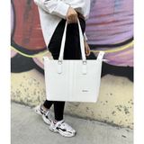 Just Polo Kadın Yeni Sezon 3 Bölmeli Büyük Boy Şık Shopper El & Omuz Çantası - Tek Ebat - Beyaz