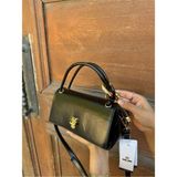 Just Polo Kadın Yeni Sezon Aksesuar Detaylı Çapraz Ayarlanabilir Askılı Şık El & Omuz Çantası Ebat 22 x 11 cm - Rugan Siyah
