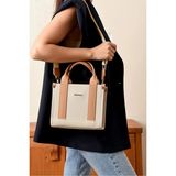 Just Polo Kadın Yeni Sezon Ayarlanabilir Askılı Lüks El ve Omuz Çantası Shoulder Bag Ebat: 19 x 23 cm - Tek Ebat - Krem - Camel