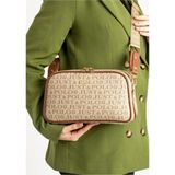 Just Polo Kadın Yeni Sezon Baskılı Omuz Çantası 232053MH - Kum - Taba