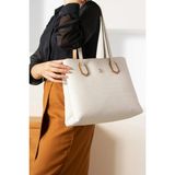Just Polo Kadın Yeni Sezon Büyük Boy El Çantası 234028PC - Tek Ebat - Krem - Camel