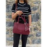 Just Polo Kadın Yeni Sezon Büyük Boy Yumuşak Deri Lüks El & Omuz Çantası Shopper - Tek Ebat - Bordo