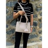Just Polo Kadın Yeni Sezon Büyük Boy Yumuşak Deri Lüks El & Omuz Çantası Shopper - Tek Ebat - Taş