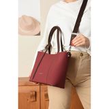 Just Polo Kadın Yeni Sezon El ve Omuz Çantası 346046PC - Tek Ebat - Bordo - Kahverengi