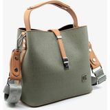 Just Polo Kadın Yeni Sezon Orta Boy El ve Omuz Çantası 234002PC - Tek Ebat - Yeşil - Camel
