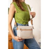 Just Polo Kadın Yeni Sezon Orta Boy Omuz Çantası 346036PC - Tek Ebat - Krem - Camel
