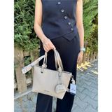 Just Polo Kadın Yeni Sezon Yumuşak Deri 4 Bölmeli Ayarlanabilir Askılı Lüks El ve Omuz Çantası Shopper - 18x26 - Bej