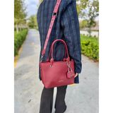 Just Polo Kadın Yeni Sezon Yumuşak Deri 4 Bölmeli Ayarlanabilir Askılı Lüks El ve Omuz Çantası Shopper - Bordo