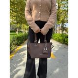 Just Polo Kadın Yeni Sezon Yumuşak Deri 4 Bölmeli Ayarlanabilir Askılı Lüks El ve Omuz Çantası Shopper - Kahverengi
