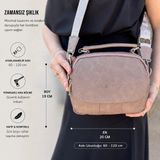 Just Polo Kadın Yeni Sezon Yumuşak Deri Şal Detaylı Ayarlanabilir Askılı Şık El ve Omuz Çantası Shopper - Tek Ebat - Vizon