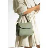 Just Polo Kadın Yeşil Baskı Desenli Kolon Askılı 3 Bölmeli Omuz Çantası 25X15CM - 25 x 15 cm