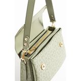 Just Polo Kadın Yeşil Baskı Desenli Kolon Askılı 3 Bölmeli Omuz Çantası 25X15CM - Tek Ebat
