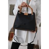 Just Polo Kadın Yeşil Taba El ve Omuz Çantası Büyük Valiz Boy 6011MH - Krem - Taba
