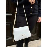 Just Polo Kadın Zincir Askılı Günlük ve Özel Kullanıma Uygun Şık Tasarımlı Omuz & Çapraz Çanta Shoulder Bag - Beyaz