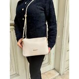 Just Polo Kadın Zincir Askılı Günlük ve Özel Kullanıma Uygun Şık Tasarımlı Omuz & Çapraz Çanta Shoulder Bag - Krem