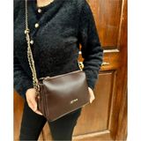 Just Polo Kadın Zincir Askılı Günlük ve Özel Kullanıma Uygun Şık Tasarımlı Omuz & Çapraz Çanta Shoulder Bag - Tek Ebat - Kahverengi