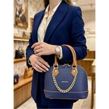 Just Polo Kadın Zincir Detaylı Lüks El ve Omuz Çantası Shopper Ebat : 25X22 cm - 25 x 22 cm - Lacivert