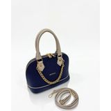 Just Polo Kadın Zincir Detaylı Lüks El ve Omuz Çantası Shopper Ebat : 25X22 cm - Tek Ebat - Lacivert - Taş
