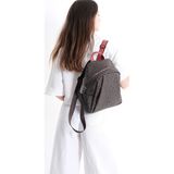 Just Polo Kahverengi-Kırmızı Desenli Kadın Sırt Çantası - Kırmızı - Kahverengi