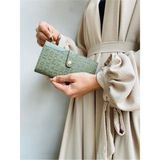Just Polo Kapaklı Fermuarlı Bozuk Para Bölümlü Çok Bölmeli Cüzdan (18X10CM) JP09 - Yeşil