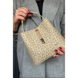 Just Polo Kum Kadın Omuz Çantası ve 22CMX20CM 2055-PLS - Beyaz - Siyah - Beyaz