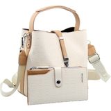 Just Polo MDS4002-1001 Beyaz Taba Kadın Kartlık Omuz Çanta Kombini