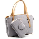 Just Polo MDS4030-1005 Gri Kadın Omuz Çantası ve Cüzdan Kombini
